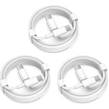USB C till USB C Laddningskabel för Apple, 1,8 m 60W 3-pack, USBC/Type C till Type C Snabbladdningssladd Kompatibel för iPhone 17/17 Pro Max/17 Air, 