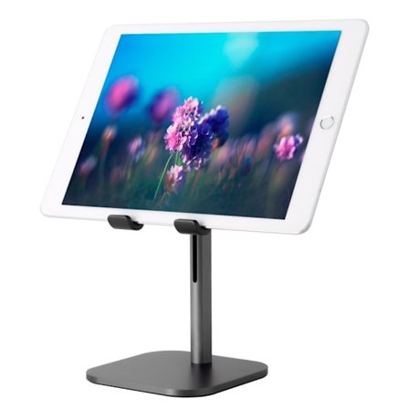 Universell vinkeljusterbar hållare för telefon och surfplatta - Mörkgrå