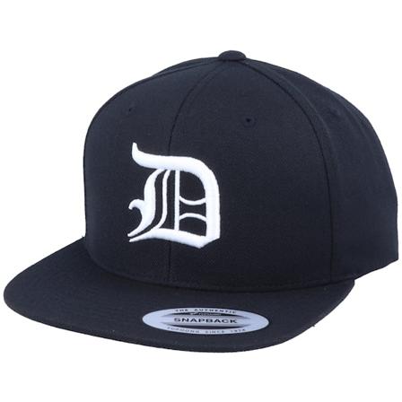 Iconic - Svart snapback Caps - D Letter 3D Black Snapback @ Hatstore