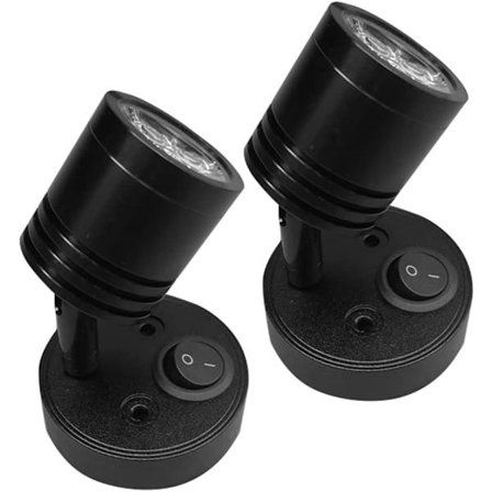 2kpl 12V LED Spot Seinävalaisin Lukuvalo Yöpöytä Himmennettävä S,ZQKLA