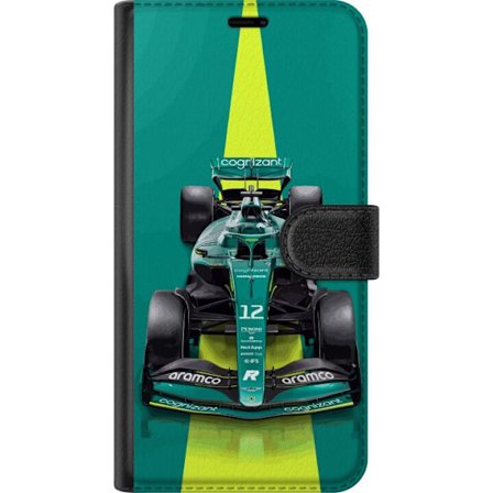 Yhteensopiva Lompakkokotelo Xiaomi Xiaomi Redmi Note 14 Pro+ Aston Martinin Formula 1 -auto vihreässä kilpailumuotoilussa, jossa on moderni studiose