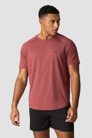 ICANIWILL - Stride Raglan T-shirt Men Brick Red- Træningstrøje - Herrer - Træningstøj fra ICIW