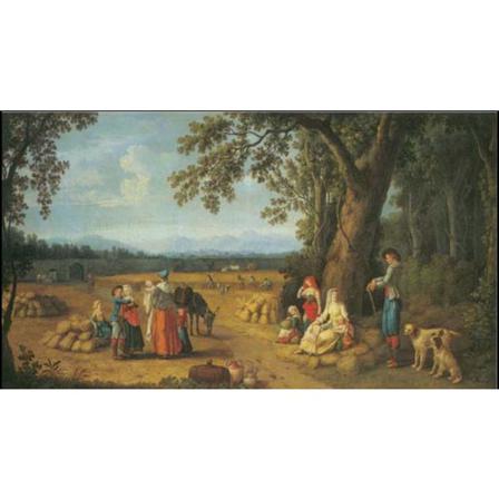 Harvest Time At Carditello, 1791, Jacob Philipp Hackert Brun
