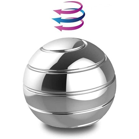 Veeki Desktop Ball Transfer Gyro Aluminiumlegering Kinetisk Skrivebordslegetøj Stressaflastning Kontor Executive Gadgets Metalbold Fuld Adskillelse 