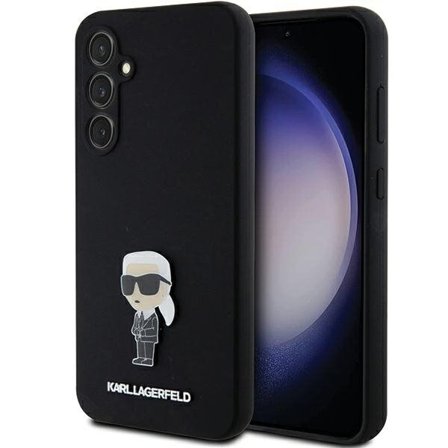 Karl Lagerfeld silikone Ikonik Metal Pin-etui til Samsung Galaxy S23 FE - sort