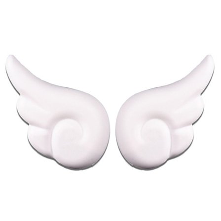 2 STK Hjelmdekoration Engle Djævelvinger Klistermærker HVID ENGEL