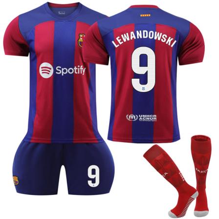 2023-2024 Barcelona hemmatröja för barn nr 9 Lewandowski 16 16