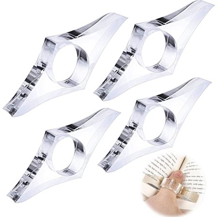 4 stk. 3 størrelser tommelfinger gennemsigtig sidemarkør bogmærke usædvanlig bogsideholder plastik bogsideholder klemme til hjemmet bibliotek udendørs