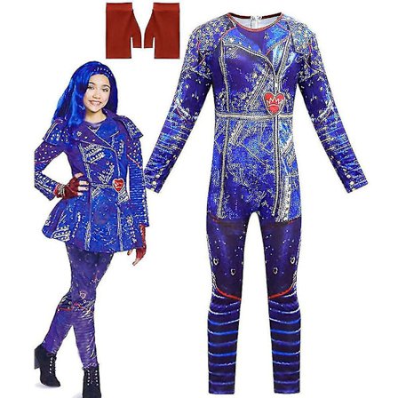 Descendants 3 Evie Kostyme Sett for Jenter - Fancy Up Jumpsuit, Hansker og Antrekk
