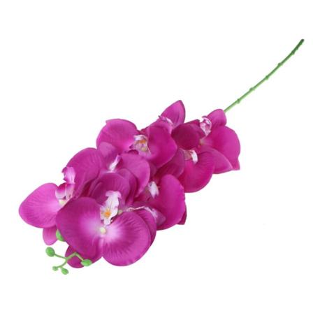 Artificiell Phaleanopsis 9 Head Dekorativ Orkidé Blomma Bonsai Lila
