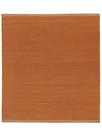 Large Visby Rug - Rust Red 250X250 Wool, Rustic Style