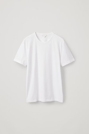COS Homme T-Shirt Regular En Coton Brossé in Blanc