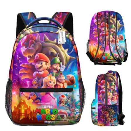 Super Mario Ryggsekk Barnes Skolesekker Anime Bokveske B