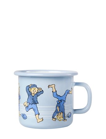 Enamel Mug Emil 2,5Dl Home Meal Time Cups & Mugs Cups Blue Emil I Lönneberga