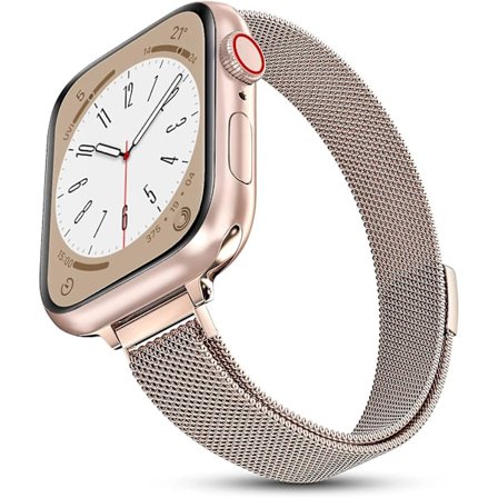 Milanese öglerem för Apple Watch Band 40 mm 44 mm 41 mm 45 mm 38 mm 42 mm 49 mm 45 mm smalt armband Iwatch Series 3 4 6 Se 7 8 Ultra