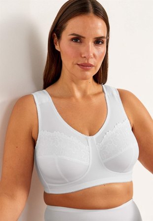 Cellbes of Sweden - Soft-bh med broderi Lily - vit - för damer - 80E