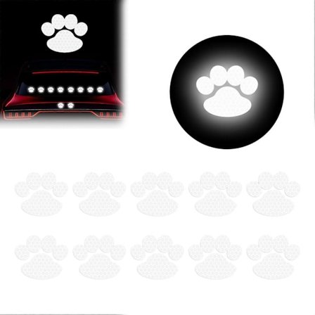 10 kpl Koiran Tassunjälki Autotarrat Helppo Asentaa Erittäin Vahva Heijastava Autotarra Moottoripyörän Kuorma-auton Oveen