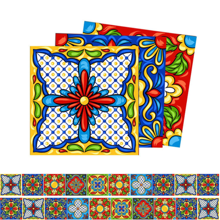 Kjøkkenflis Klistremerker 3D Selvklebende Bad Mosaikk - 15x15cm
