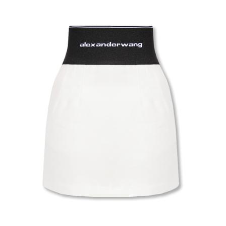 Alexander Wang Nederdel with logo Hvid, Dame