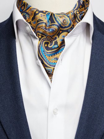 Blue Ascot Paisley