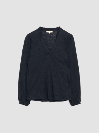 MATCH - Valensia lintopp - Marie Philippe - Str. XL - Dame - Gensere & Cardigans - Blå - 100% lin