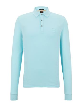 Passerby Polos Long-sleeved Blå BOSS*Betinget Tilbud
