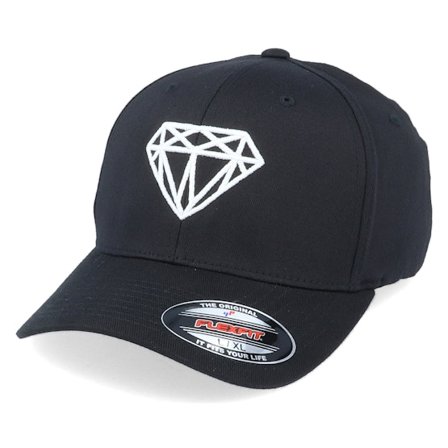 Iconic - Noir flexfit Casquette - 3D Diamond Black Flexfit @ Hatstore