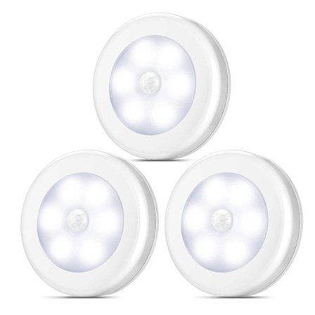 3 st ultra-lång batteritid magnetiska nattlampor, dubbla temperaturlampor