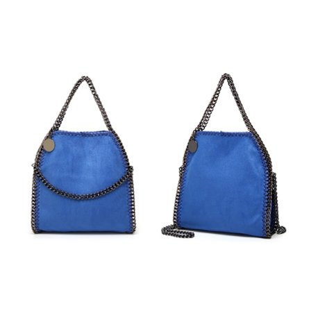 Kedjeväska medium axelremsväska gränsöverskridande damväska blå blue-tfrf