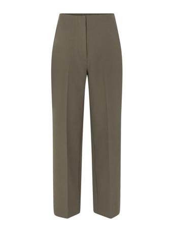 Evie Classic Trousers Trousers Suitpants Kakigrønn Second Female*Betinget Tilbud