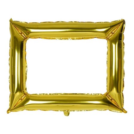 Uppblåsbar Fotoram i Glittrande Guld – Perfekt för Fest
