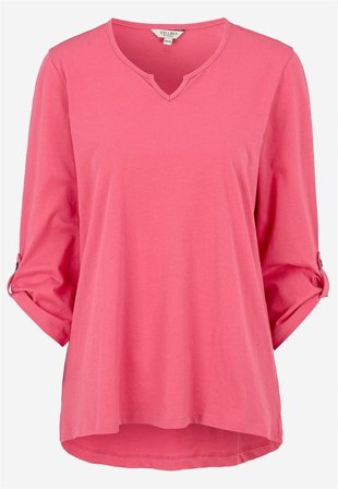 Cellbes of Sweden - Jerseytopp med 3/4-lange ermer i mørk rosa for damer i størrelse 42/44