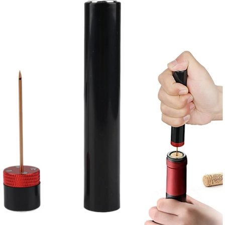 Korkskruv Luftpump, Aluminium Lufttryck Korkskruv Kork Pops, Portabel Luftkomprimerad Vinpumpa Flasköppnare, Vinkorkskruv kompatibel Bar, Fest