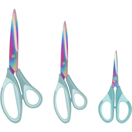 Sakset, erittäin terävä titaanipinnoitettu terä, pehmeät ja mukavat, ZQKLA