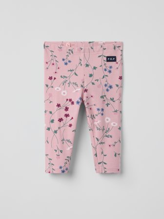 PLAY Leggings, geblümt - 80 - kinderbekleidung - pink - Polarn O. Pyret