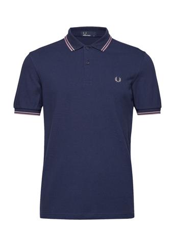 Twin Tipped Fp Shirt Polos Short-sleeved Blå Fred Perry