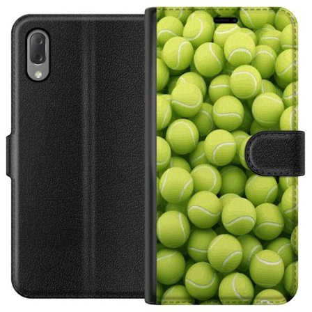 Kompatibel Tegnebogsetui til Sony Sony Xperia L3 Mønster af grønne tennisbolde i høj detalje, sporty motiv med gentagende tekstur og stærke farver