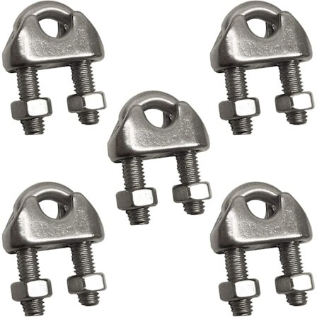 1/8 Wire Rope/kabelgrep/klemme Rustfritt stål 304 Marine Grade 1