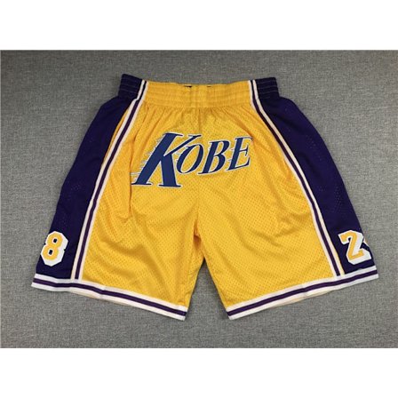 Herr Sport Fan Basket City Player Gåva Med Ficknät Shorts Casual Snabbtorkande Shorts gul K—L