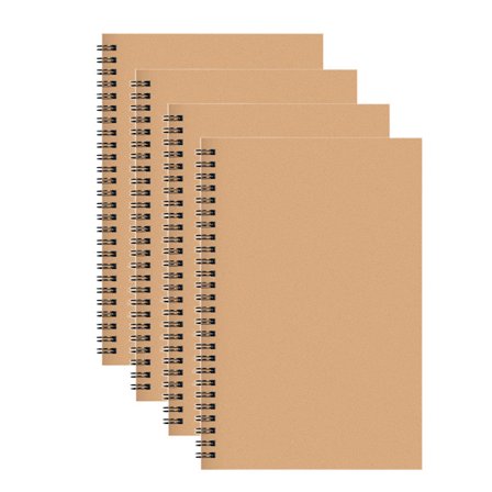 A5 Notesbog Ternet Spiral Pakke med 4 A5 Firkantede Notesbøger Spiralryg A5 Notesbog Journal Papir Journal Notesblokke Ringbind