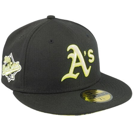 New Era - MLB Svart fitted Caps - Oakland Athletics 59FIFTY Summerpop Black/Neon Fitted @ Hatstore