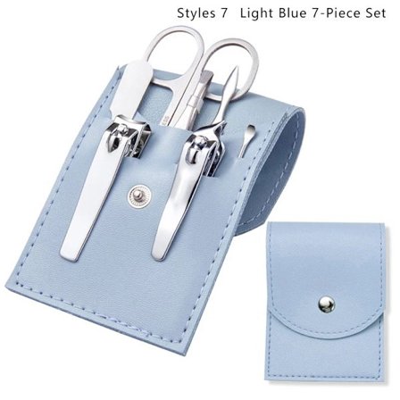 Manicure sæt af høj kvalitet, professionelt, praktisk sæt med læderetui, stålstifter, klippere, personlige hygiejneværktøjer