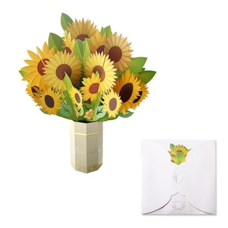 3D Pop-up bukett Papper Blommor SOLBLOMMA SOLBLOMMA