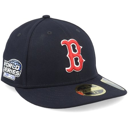 New Era - Azul fitted Gorra - Hatstore Exclusive x Boston Red Sox Poly 59FIFTY Low Profile Navy Fitted @ Hatstore
