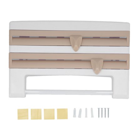 Oppbevaringsstativ for plastfolie Dispenser for oppbevaring av plastfolie Papirhåndkleholder Kjøkkenutstyr Khaki