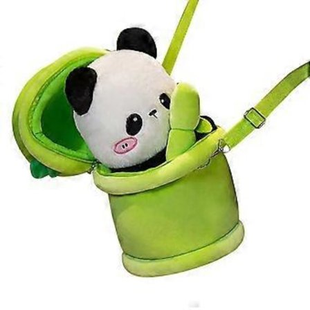Söpö Panda Pehmolelu Bambukeppi Panda Pehmeä Halilelu Pehmolelut Kodin Sisustus Syntymäpäivä Joululahjat Lapsille Tytöille Pojille (Reppu)