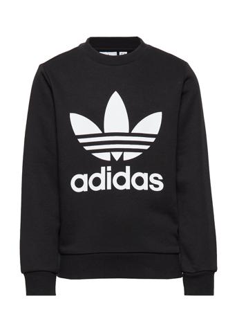 Trefoil Crew Sweat-shirt Genser Svart Adidas Originals