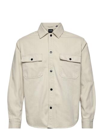 Onsteam Rlx Fabric Mix Ls Shirt Skjorte Uformell Grå ONLY & SONS*Betinget Tilbud