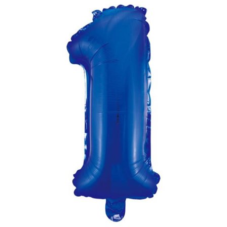 Luftballong tall 0-9 blå 41 cm Tallet 1