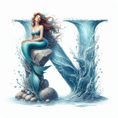 Fisk Alfabet Affisch N A4